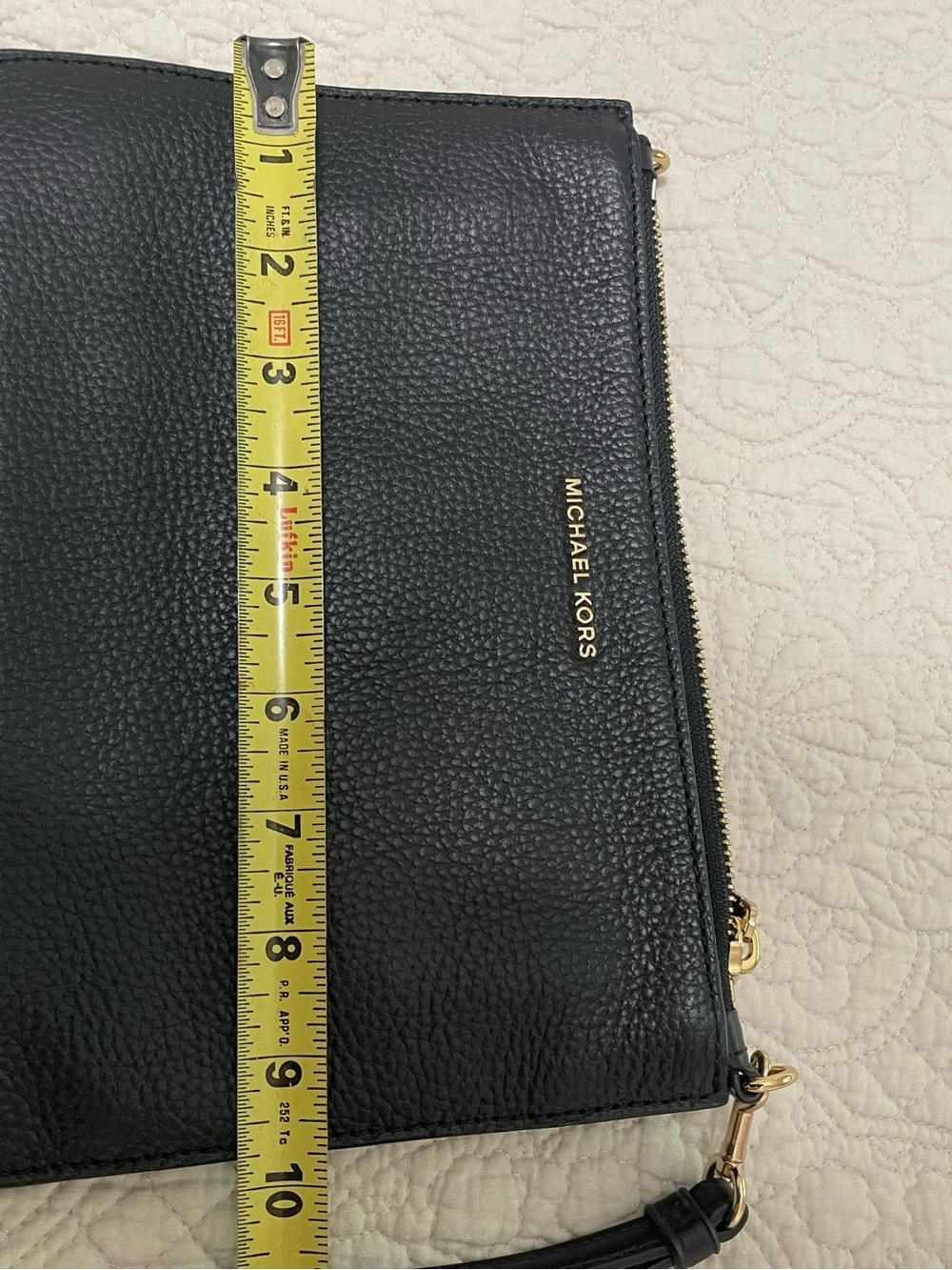 Michael Kors Black Pebbled Leather Clutch